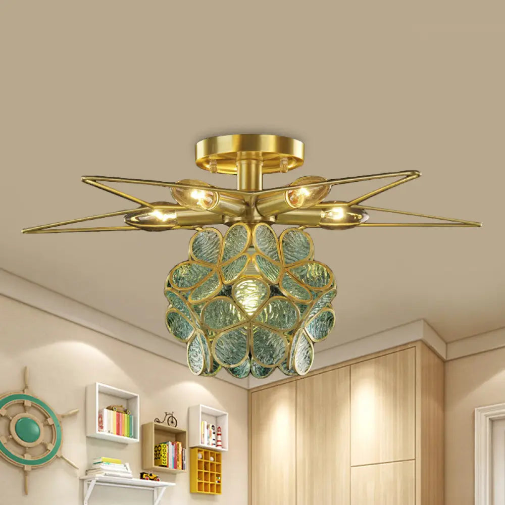 DecorBites™ DecorBites™ Contemporary Star Metal Close to Ceiling 1-Light Semi-Flush Mount