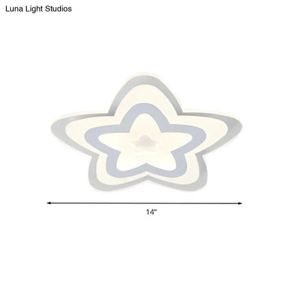 Lámpara de techo LED DecorBites™ Contemporary Star Slim en color blanco: ¡Perfecta para la sala de juegos!