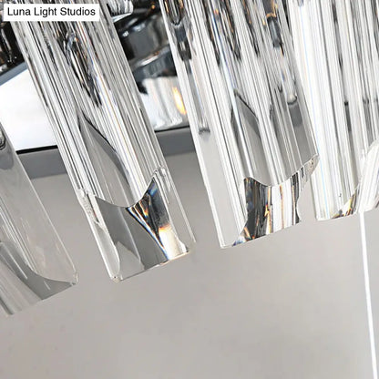 Aplique de pared cónico contemporáneo DecorBites™ con cristal transparente para pasillos - Acabado cromado - 2 bombillas