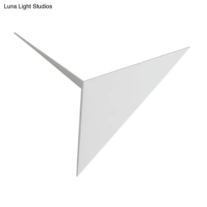 DecorBites™ Contemporary Triangle Sheet Wall Lamp - Acrylic Black/White LED Sconce Light in Warm/White