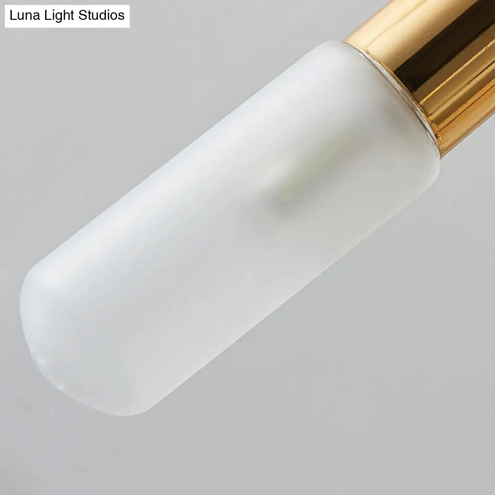 Lámpara de araña tubular contemporánea: Lámpara colgante de metal negro/dorado de 18/36 luces con diseño de estrella.