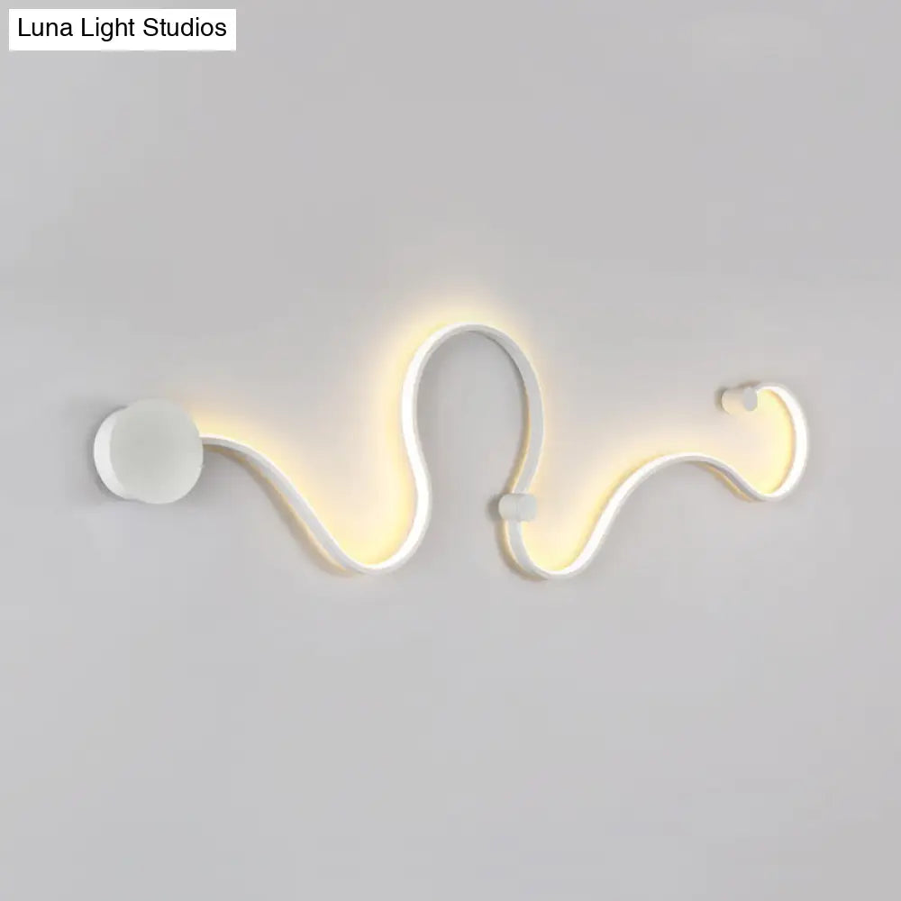 Aplique de pared LED DecorBites™ Contemporary Twist - Negro/Blanco - Iluminación cálida/blanca