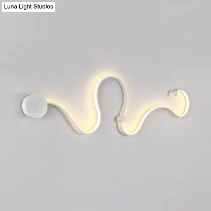 Aplique de pared LED DecorBites™ Contemporary Twist - Negro/Blanco - Iluminación cálida/blanca