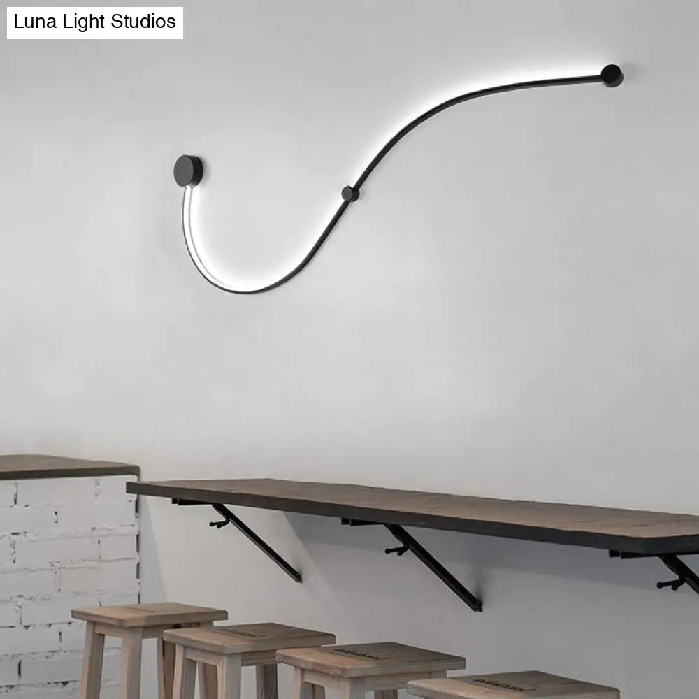 Aplique de pared LED DecorBites™ Contemporary Twist - Negro/Blanco - Iluminación cálida/blanca