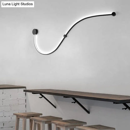 Aplique de pared LED DecorBites™ Contemporary Twist - Negro/Blanco - Iluminación cálida/blanca