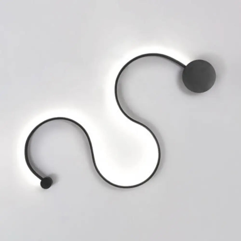Aplique de pared LED DecorBites™ Contemporary Twist - Negro/Blanco - Iluminación cálida/blanca