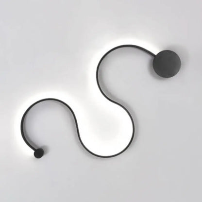 Aplique de pared LED DecorBites™ Contemporary Twist - Negro/Blanco - Iluminación cálida/blanca