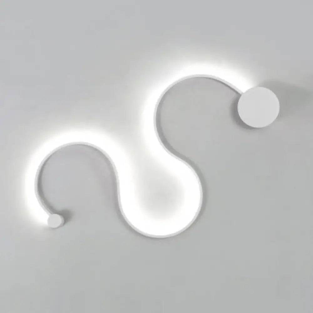 Aplique de pared LED DecorBites™ Contemporary Twist - Negro/Blanco - Iluminación cálida/blanca