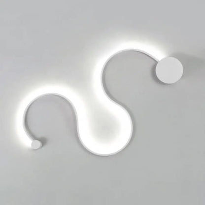 Aplique de pared LED DecorBites™ Contemporary Twist - Negro/Blanco - Iluminación cálida/blanca