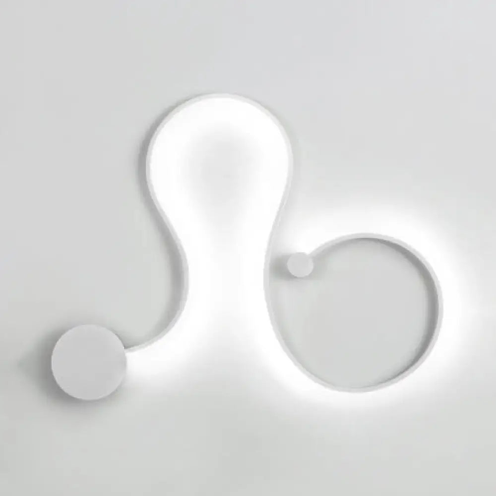 Aplique de pared LED DecorBites™ Contemporary Twist - Negro/Blanco - Iluminación cálida/blanca