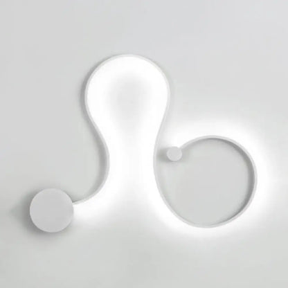 Aplique de pared LED DecorBites™ Contemporary Twist - Negro/Blanco - Iluminación cálida/blanca