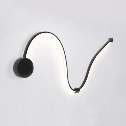 Aplique de pared LED DecorBites™ Contemporary Twist - Negro/Blanco - Iluminación cálida/blanca