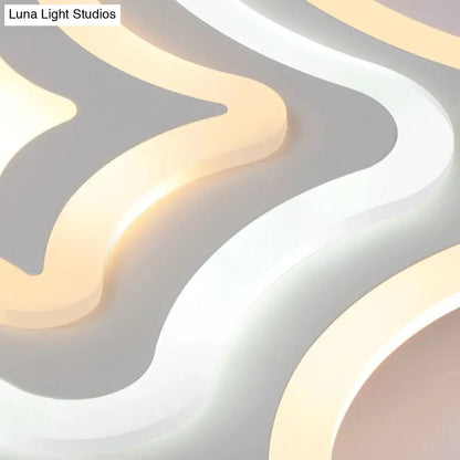 DecorBites™ DecorBites™ Contemporary Ultra-Thin Starfish Acrylic LED Flush Mount Light White Flushmount Ceiling Fixture for Living Room