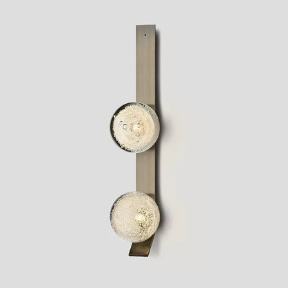 Contemporary Wall Light - Brushed Gold / Double Globe
