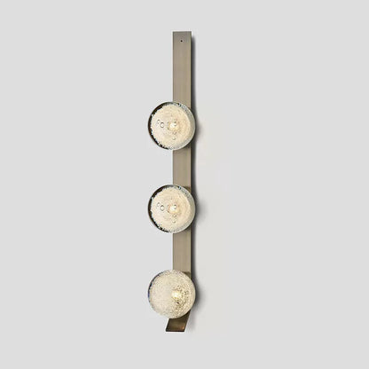 Contemporary Wall Light - Brushed Gold / Triple Globe