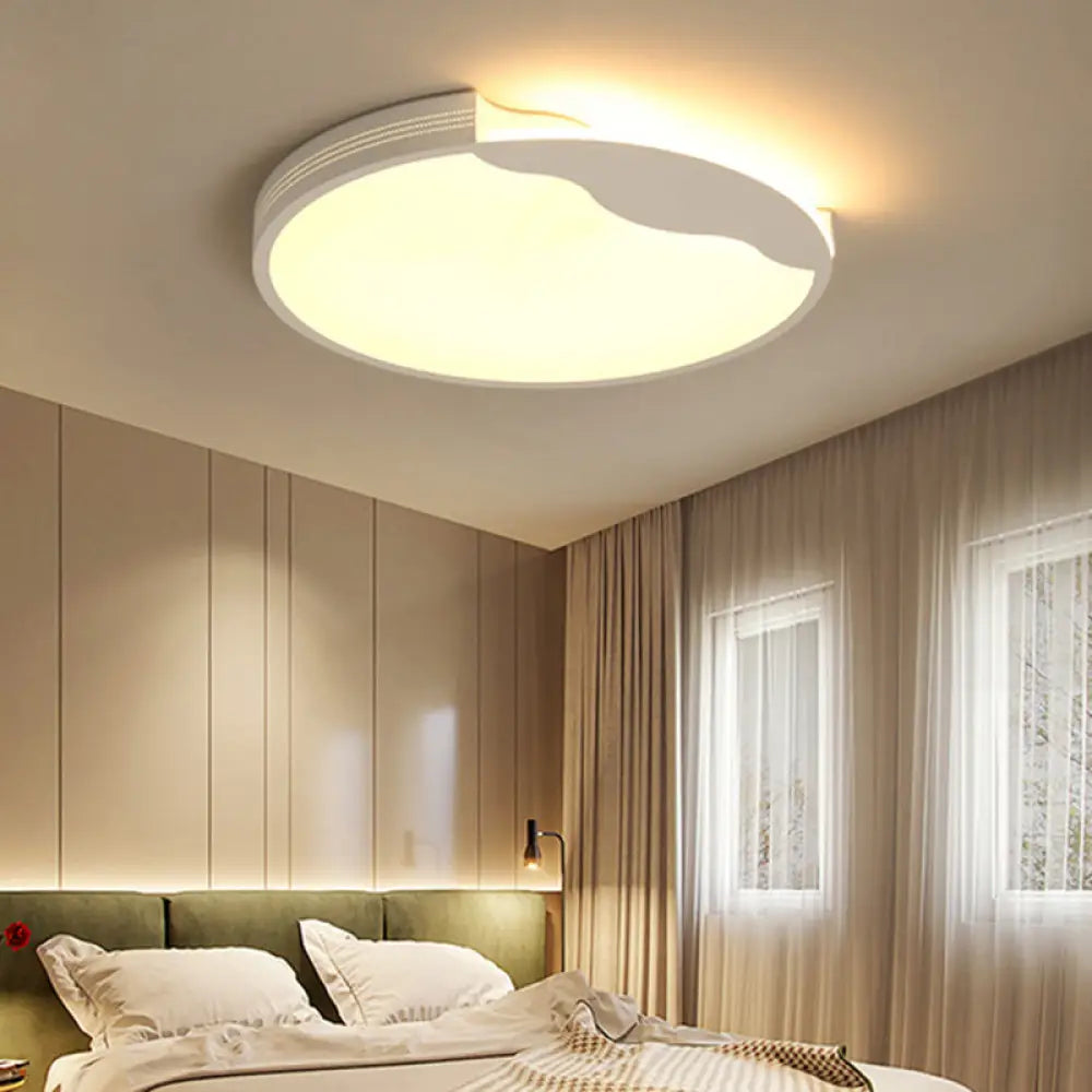 DecorBites™ DecorBites™ Contemporary White Acrylic Flush Mount Ceiling Light for Dining Rooms