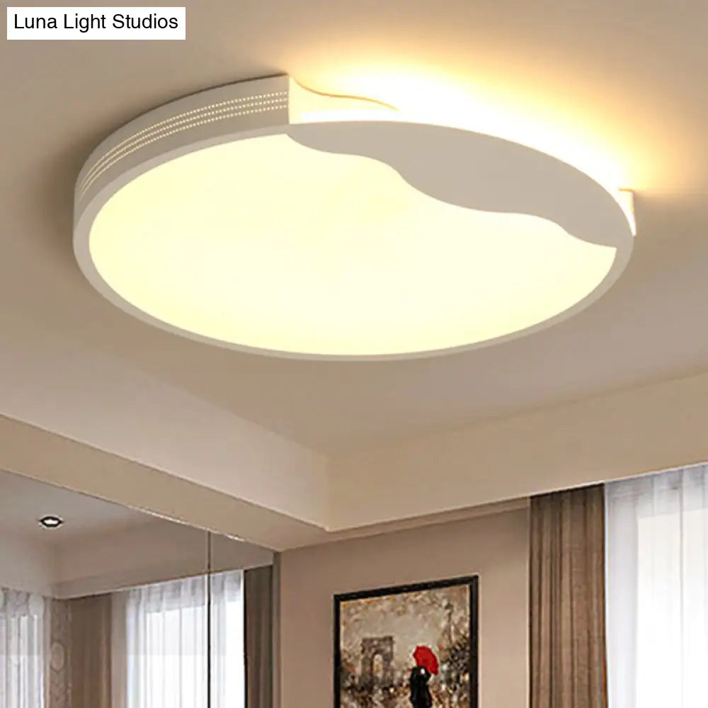 DecorBites™ DecorBites™ Contemporary White Acrylic Flush Mount Ceiling Light for Dining Rooms