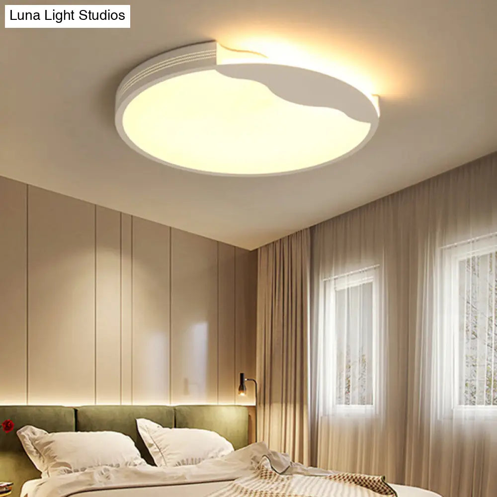 DecorBites™ DecorBites™ Contemporary White Acrylic Flush Mount Ceiling Light for Dining Rooms