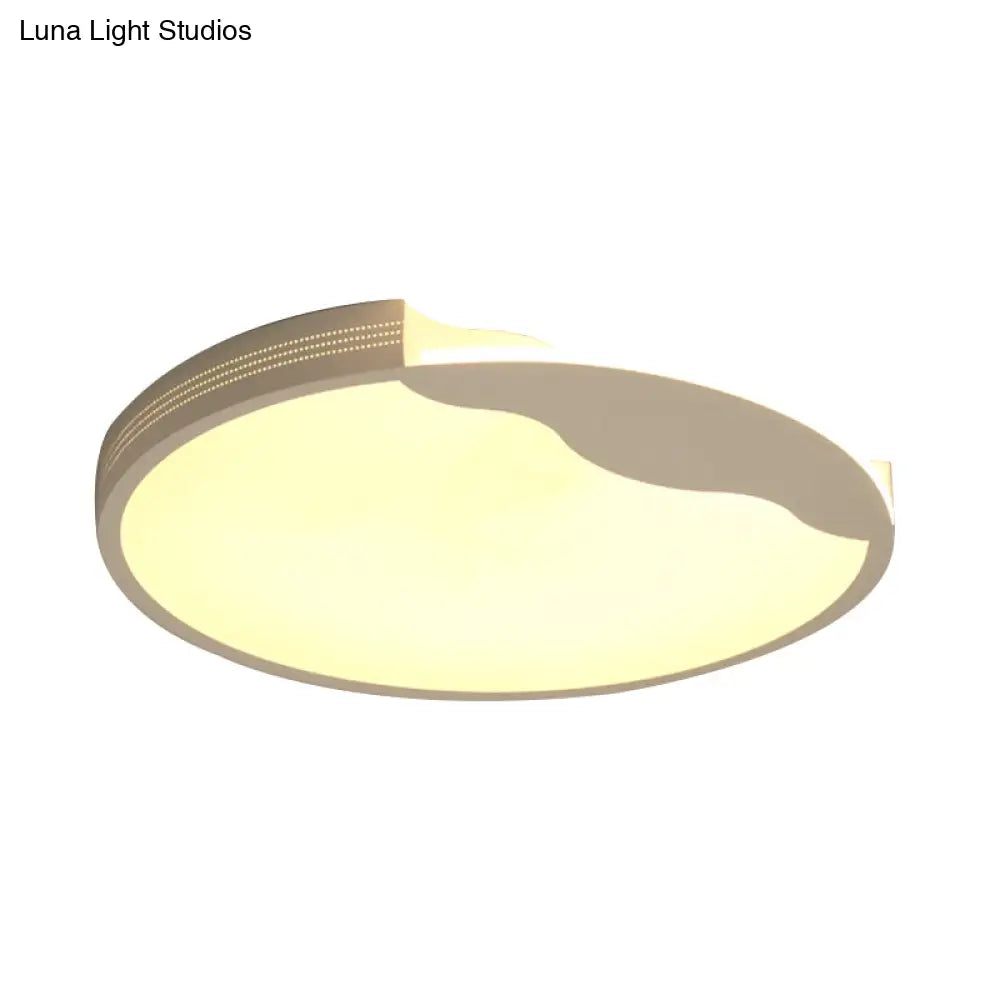 DecorBites™ DecorBites™ Contemporary White Acrylic Flush Mount Ceiling Light for Dining Rooms