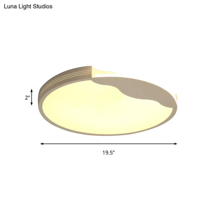 DecorBites™ DecorBites™ Contemporary White Acrylic Flush Mount Ceiling Light for Dining Rooms