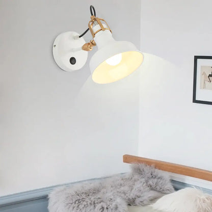 DecorBites™ DecorBites™ Contemporary White Barn Wall Sconce with Metallic Finish, 1-Light, Wall Mount Fixture