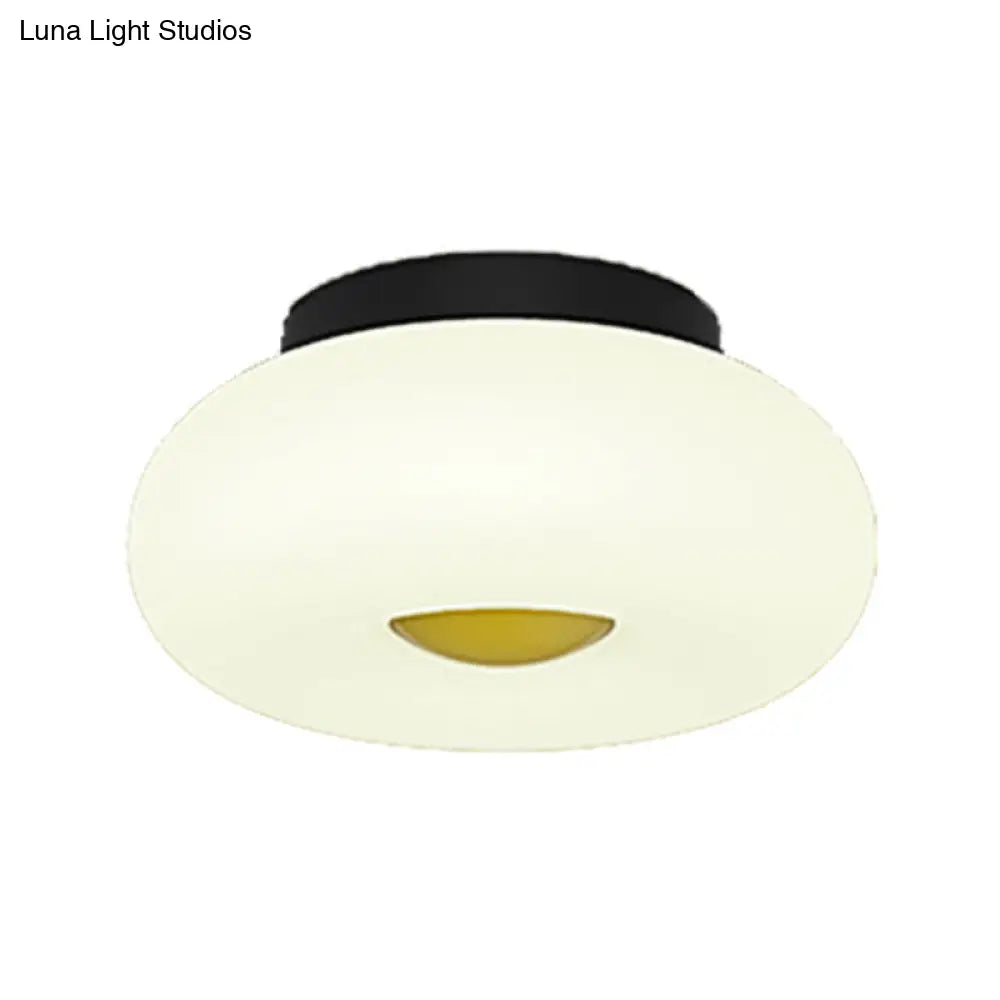 DecorBites™ DecorBites™ Contemporary White Circular Semi Flush Ceiling Light with 1/3/5 Heads - Acrylic Ceiling Lamp for Living Room