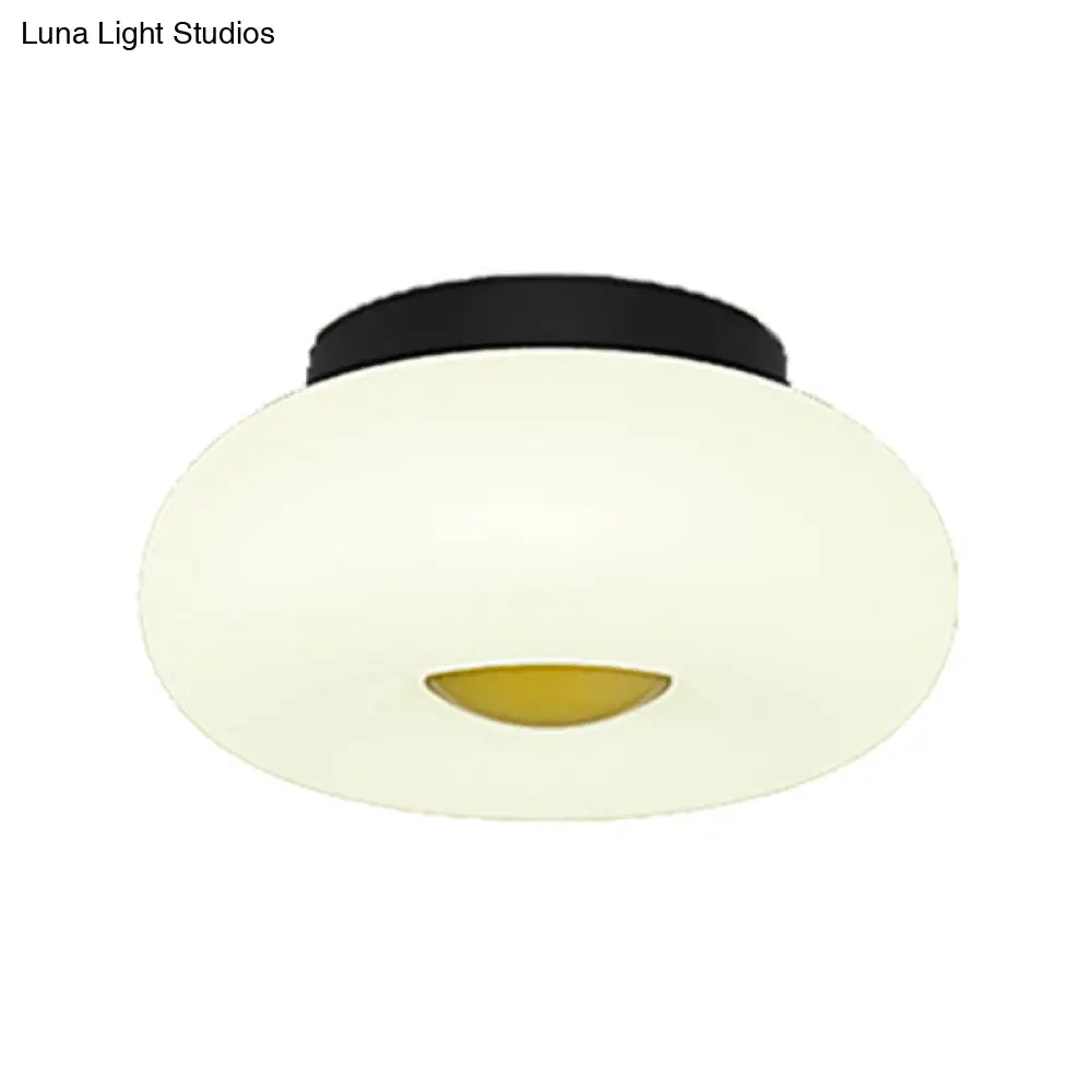 DecorBites™ DecorBites™ Contemporary White Circular Semi Flush Ceiling Light with 1/3/5 Heads - Acrylic Ceiling Lamp for Living Room