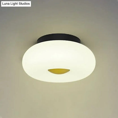 DecorBites™ DecorBites™ Contemporary White Circular Semi Flush Ceiling Light with 1/3/5 Heads - Acrylic Ceiling Lamp for Living Room