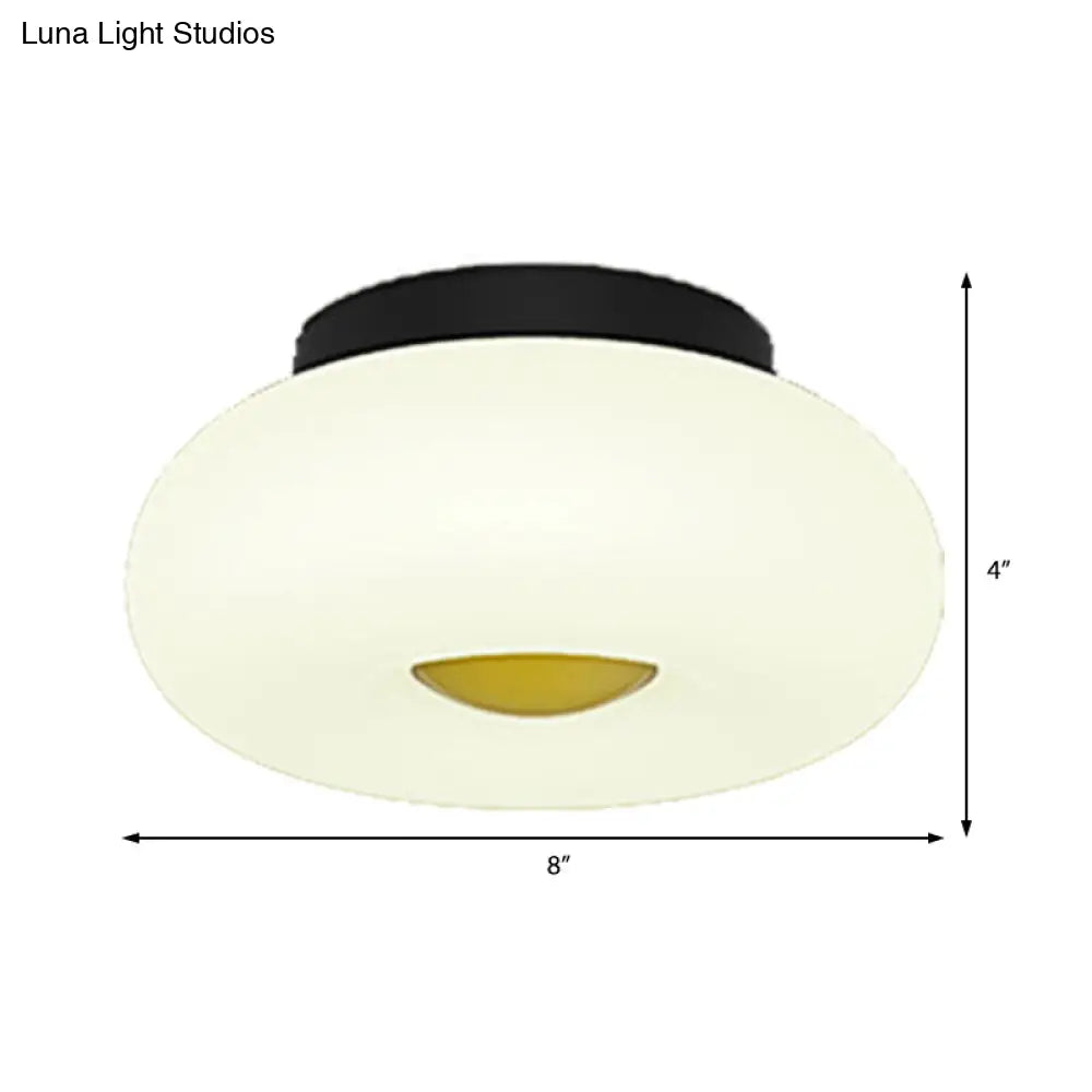 DecorBites™ DecorBites™ Contemporary White Circular Semi Flush Ceiling Light with 1/3/5 Heads - Acrylic Ceiling Lamp for Living Room