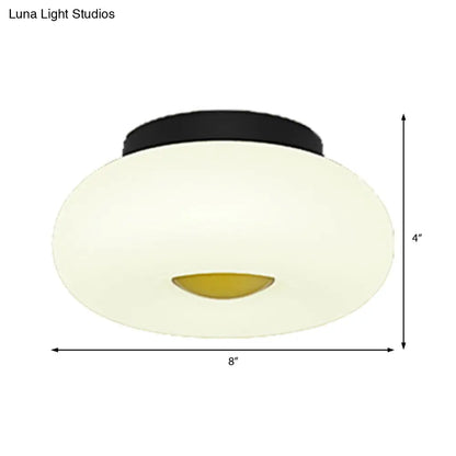 DecorBites™ DecorBites™ Contemporary White Circular Semi Flush Ceiling Light with 1/3/5 Heads - Acrylic Ceiling Lamp for Living Room