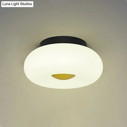 DecorBites™ DecorBites™ Contemporary White Circular Semi Flush Ceiling Light with 1/3/5 Heads - Acrylic Ceiling Lamp for Living Room