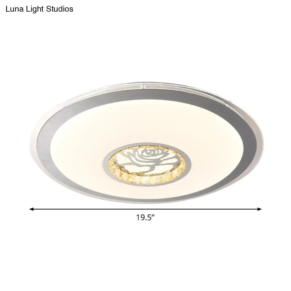 DecorBites™ DecorBites™ Contemporary White Crystal LED Ceiling Light for Sleeping Room with Stunning Heart/Moon/Star Designs