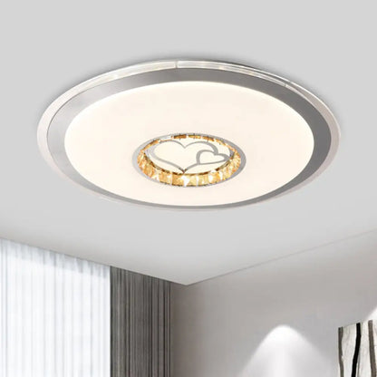 DecorBites™ DecorBites™ Contemporary White Crystal LED Ceiling Light for Sleeping Room with Stunning Heart/Moon/Star Designs