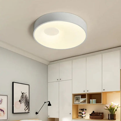 DecorBites™ DecorBites™ Contemporary White LED Bedroom Flushmount Ceiling Light with Acrylic Diffuser - 18"/23.5" Metal Fixture