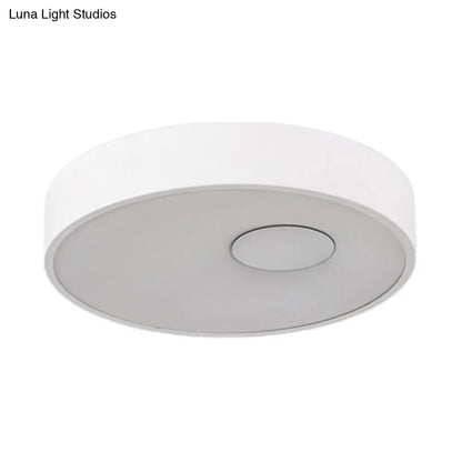 DecorBites™ DecorBites™ Contemporary White LED Bedroom Flushmount Ceiling Light with Acrylic Diffuser - 18"/23.5" Metal Fixture