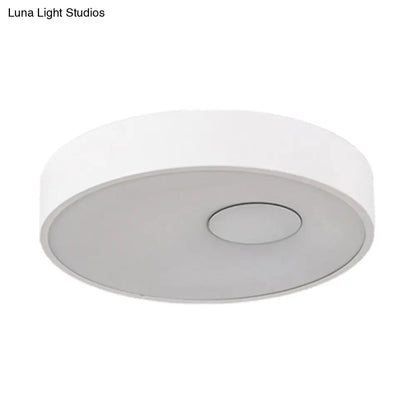 DecorBites™ DecorBites™ Contemporary White LED Bedroom Flushmount Ceiling Light with Acrylic Diffuser - 18"/23.5" Metal Fixture