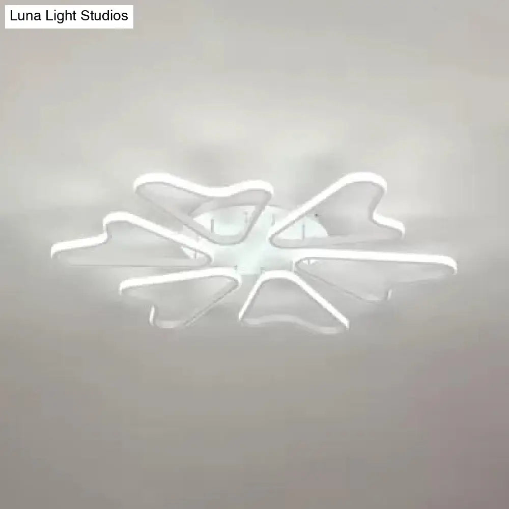DecorBites™ DecorBites™ Contemporary White LED Flush Mount Ceiling Light with Acrylic Horn Design for Living Room