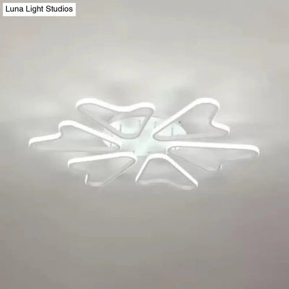 DecorBites™ DecorBites™ Contemporary White LED Flush Mount Ceiling Light with Acrylic Horn Design for Living Room