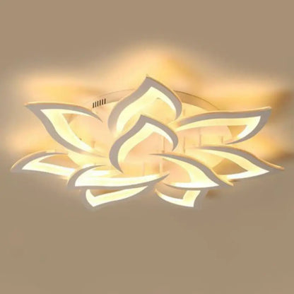DecorBites™ DecorBites™ Contemporary White LED Flush Mount Light for Living Room - Blossom Acrylic Semi Flush Ceiling Light