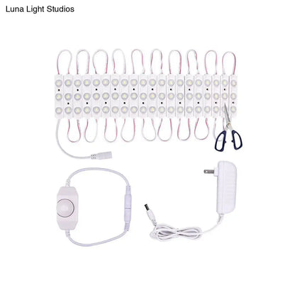 Lámpara de tocador LED blanca contemporánea DecorBites™: Iluminación lineal de plástico para maquillaje en el vestidor