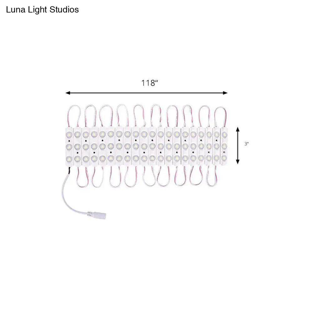 Lámpara de tocador LED blanca contemporánea DecorBites™: Iluminación lineal de plástico para maquillaje en el vestidor
