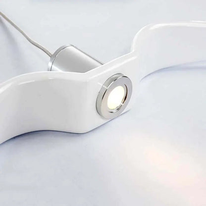 Contemporary White Seagull Resin Pendant Light