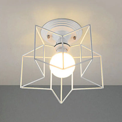 DecorBites™ DecorBites™ Contemporary White Wire Frame Ceiling Mount Light - Perfect for Living Rooms