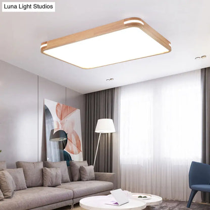 Lámpara de techo LED contemporánea DecorBites™ de madera (23,5"/31,5"/37,5") - Luz blanca/cálida/natural, difusor acrílico - Beige