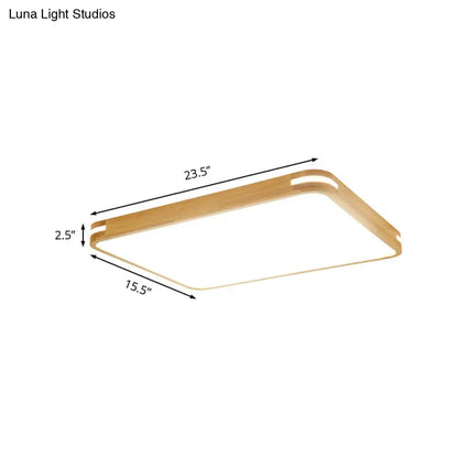 Lámpara de techo LED contemporánea DecorBites™ de madera (23,5"/31,5"/37,5") - Luz blanca/cálida/natural, difusor acrílico - Beige