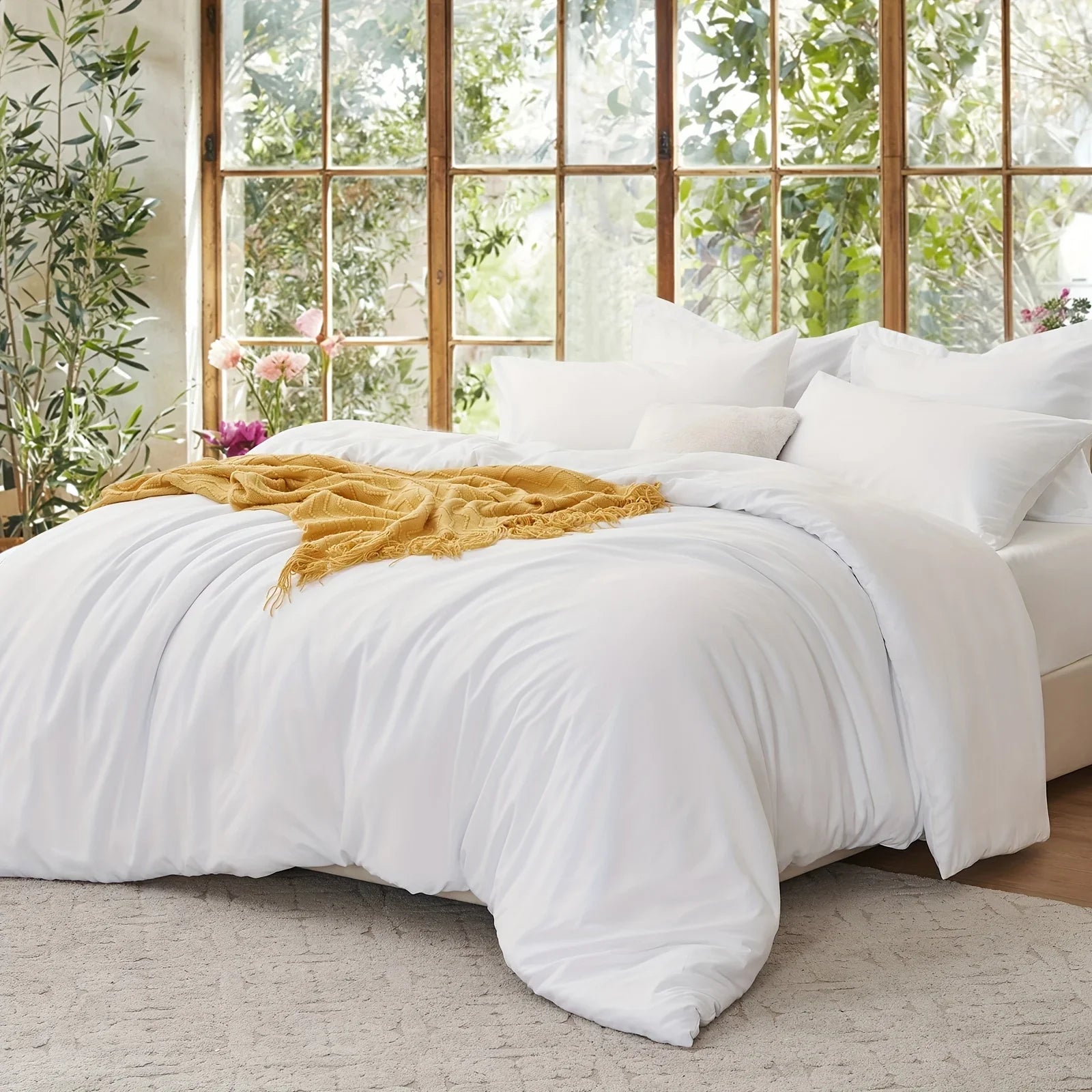 Cooling Summer Cotton Duvet Set with Pillowcases