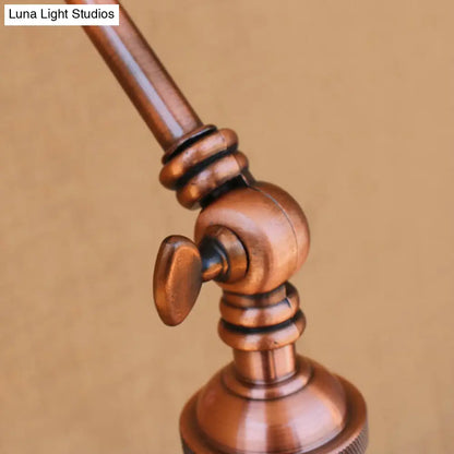 Copper Clear Glass Sconce Light for Rustic Coffee Shop Wall