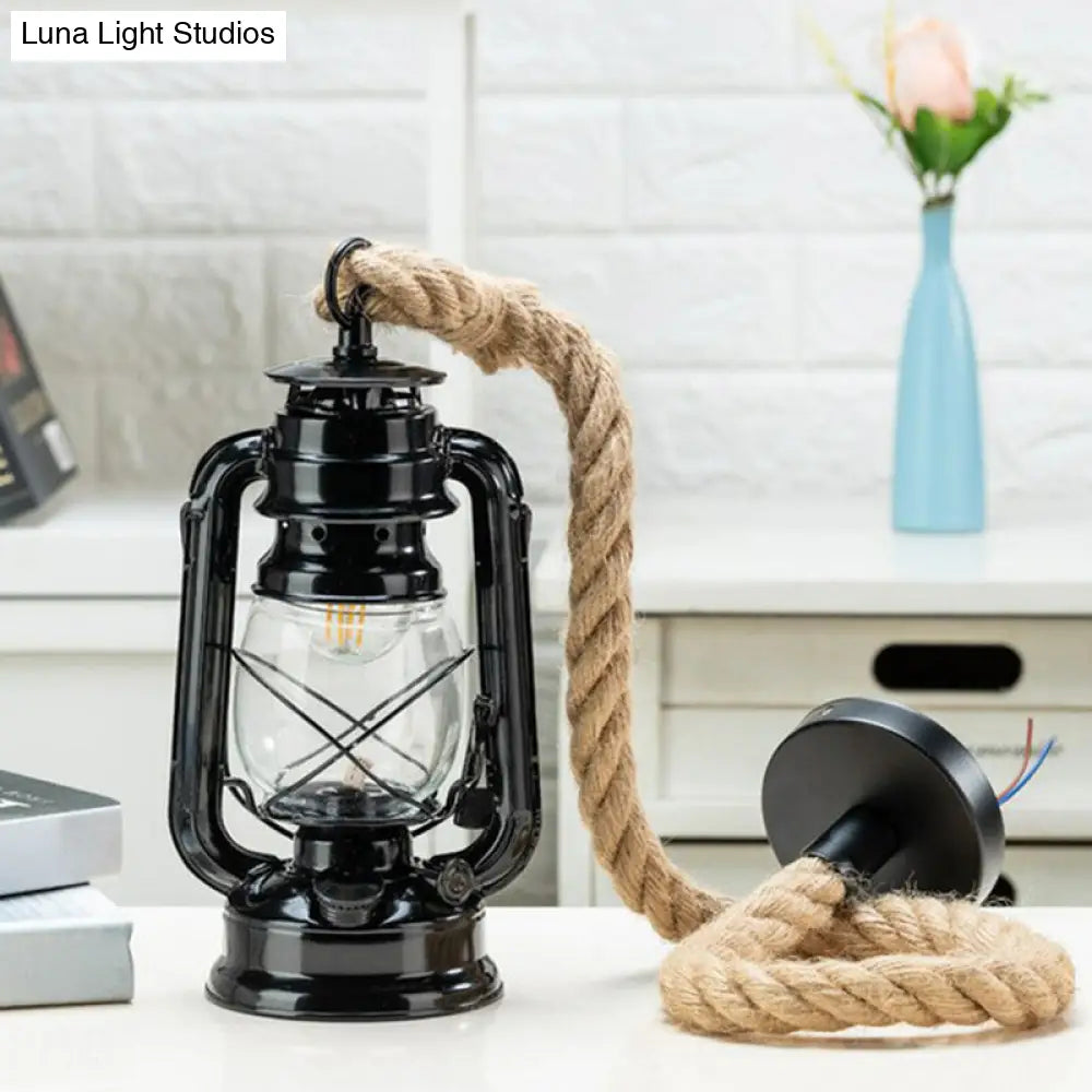 مصباح معلق ساحلي من النحاس/الذهب/البرونزي مع غطاء زجاجي شفاف - مصباح بندولي بجانب السرير