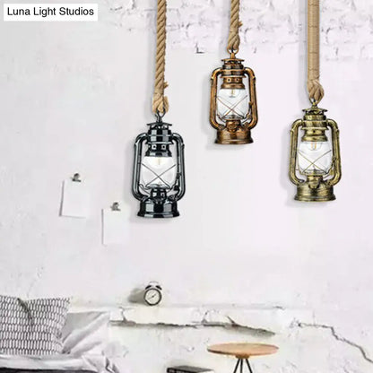 مصباح معلق ساحلي من النحاس/الذهب/البرونزي مع غطاء زجاجي شفاف - مصباح بندولي بجانب السرير