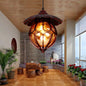 Copper Industrial Global/Ring Pendant Light with Cognac Glass Shade, Adjustable 23.5" Chain - Kitchen Hanging Lighting